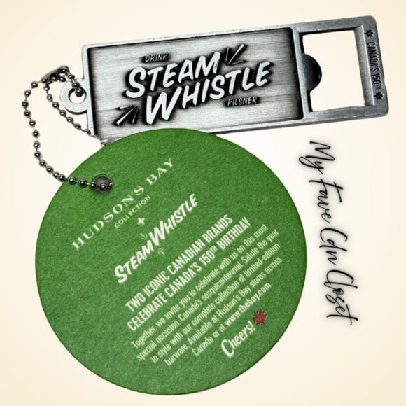 NEW***HBC Hudson's Bay x Steam Whistle Collab Metal Bottle Opener Barware - Picture 2 of 3